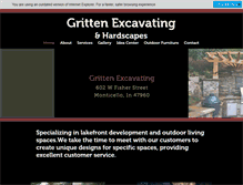 Tablet Screenshot of grittenexcavating.com
